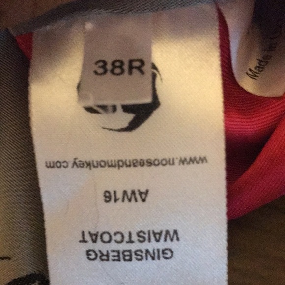 Noose & Monkey Ginsberg Plaid Double Breasted Waistcoat Vest Skull Print Back - Picture 15 of 16